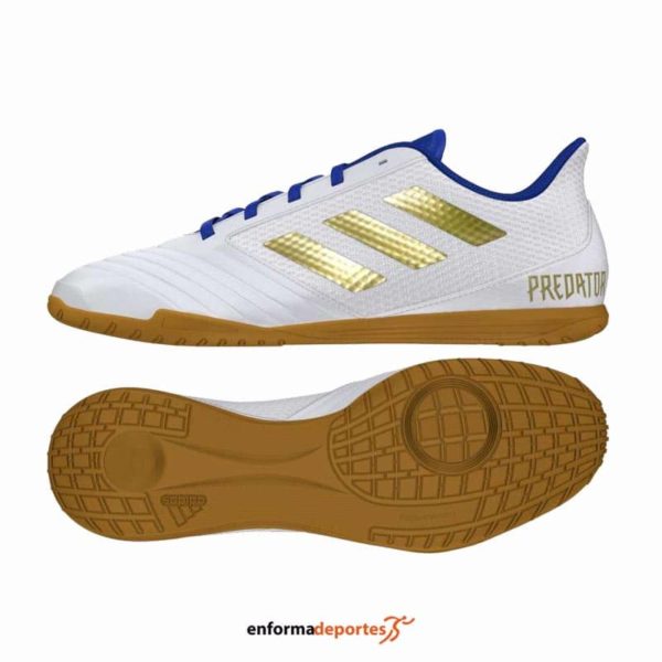 ZAPATILLA JUNIOR ADIDAS PREDATOR 19.4 IN | FTWWHT/GOLDMT/FOOBLU