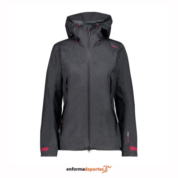 CHAQUETA MUJER CAMPAGNOLO FIX HOOD | NERO MEL.