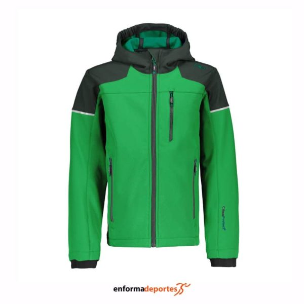 SOFTSHELL JUNIOR CAMPAGNOLO FIX HOOD | GREEN