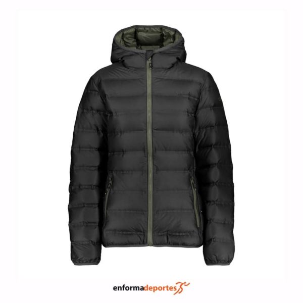 CHAQUETA MUJER CAMPAGNOLO FIX HOOD | NERO-JUNGLE