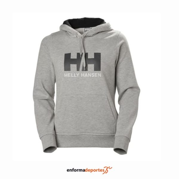 SUDADERA MUJER HH LOGO HOODIE | GREY MELANGE