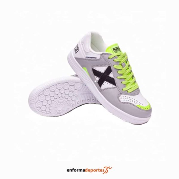 ZAPATILLA HOMBRE MUNICH CONTINENTAL V2 | BLANCO/GRIS