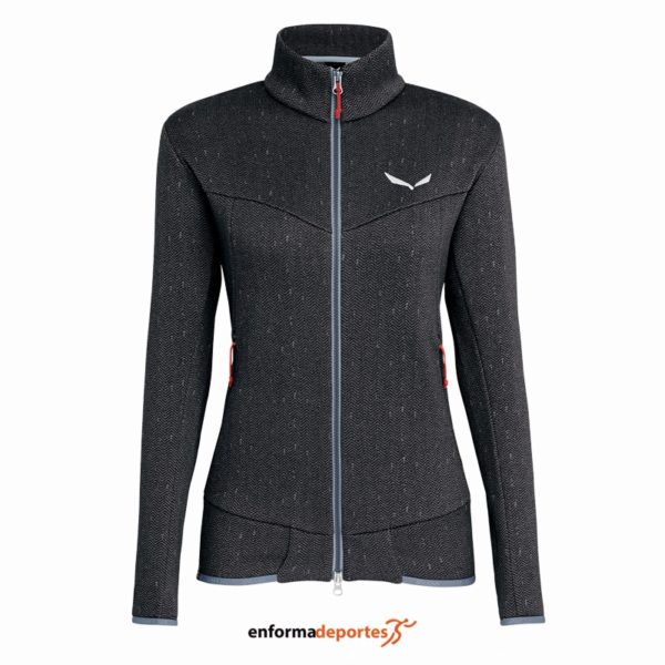 CHAQUETA MUJER SALEWA PUEZ CLASTIC | 0736 MAGNET/BLACK OUT