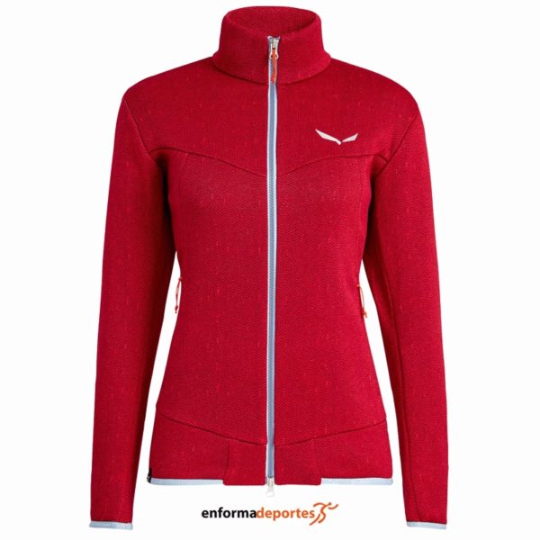 CHAQUETA MUJER SALEWA PUEZ CLASTIC | 1838 ROSE RED/RED PLUM