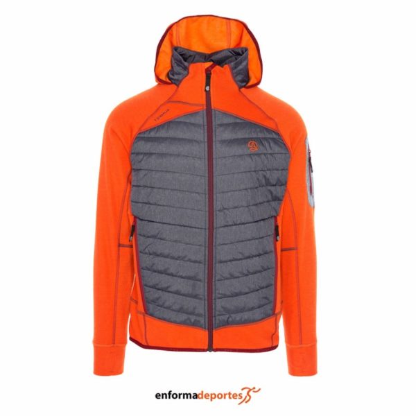 CHAQUETA HOMBRE TERNUA KRUZ HYBRID | 2466 GRIS/NARANJA5