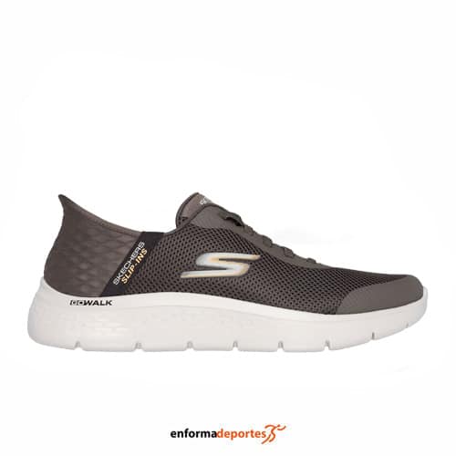 Zapatilla Hombre Skechers Go Walk Flex - Hands | BROWN TEXTILE/SYNTHETIC