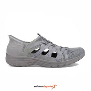 Sandalia mujer Skechers Slip-Ins Reggae Fest 2.0 Neap Tide | GRAY KNIT/ WEBBING/ PURPL
