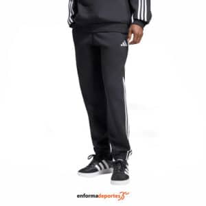 Pantalón hombre Adidas Essentials 3 Stripes Fleece | BLACK/WHITE