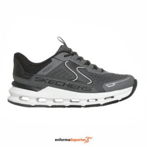 Zapatillas Junior Skechers Glide-Step Plus-Vista-Lane | CHARCOAL SYNTHETIC / TEXT